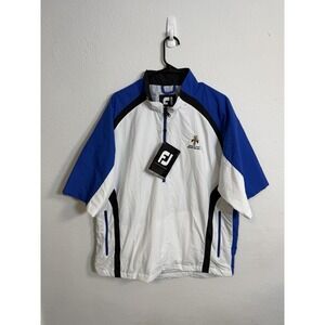 FootJoy Sport Windshirt  Size XL White 1/2 Zip Golf Short Sleeve Windbreaker New